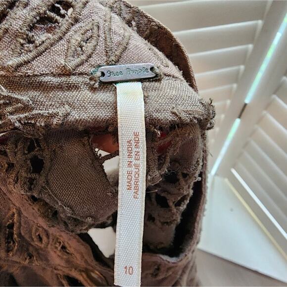 FREE PEOPLE OLIVE GREEN MOTO JACKET SIZE 10 - Picture 5 of 8